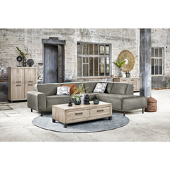 Salontafel HEVANO eikenhout 65x132 cm rechthoekig moose
