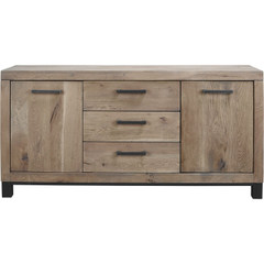Dressoir HEVANO (162 cm) eikenhout moose