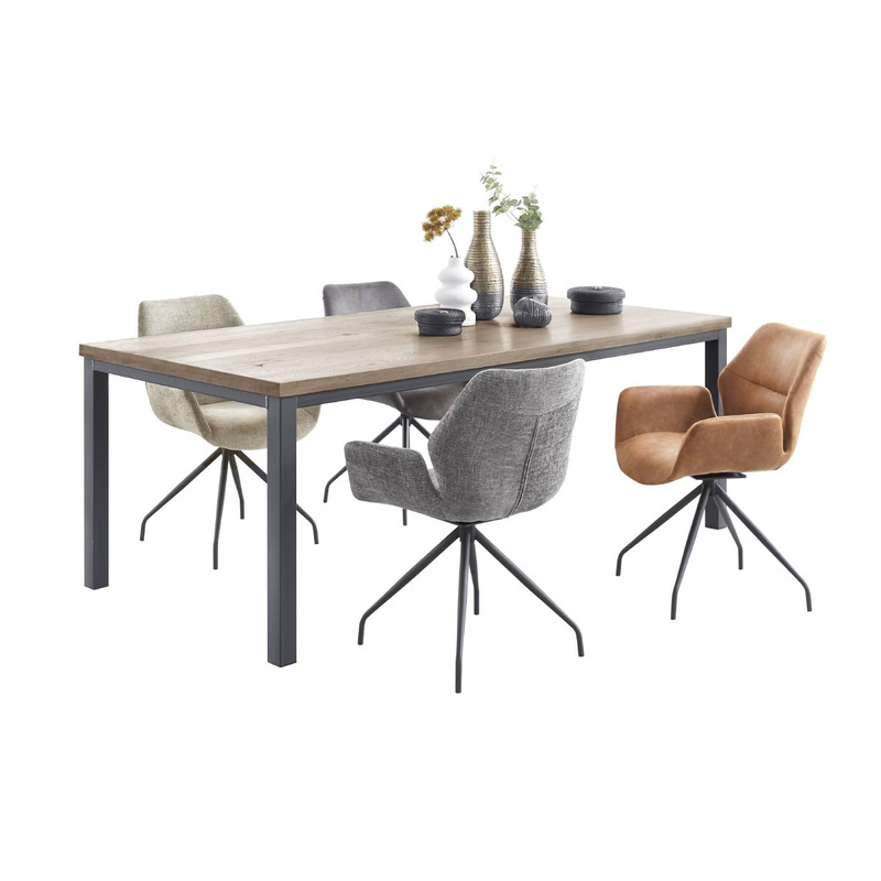 Eettafel Hevano eikenhout 130x80 cm rechthoekig