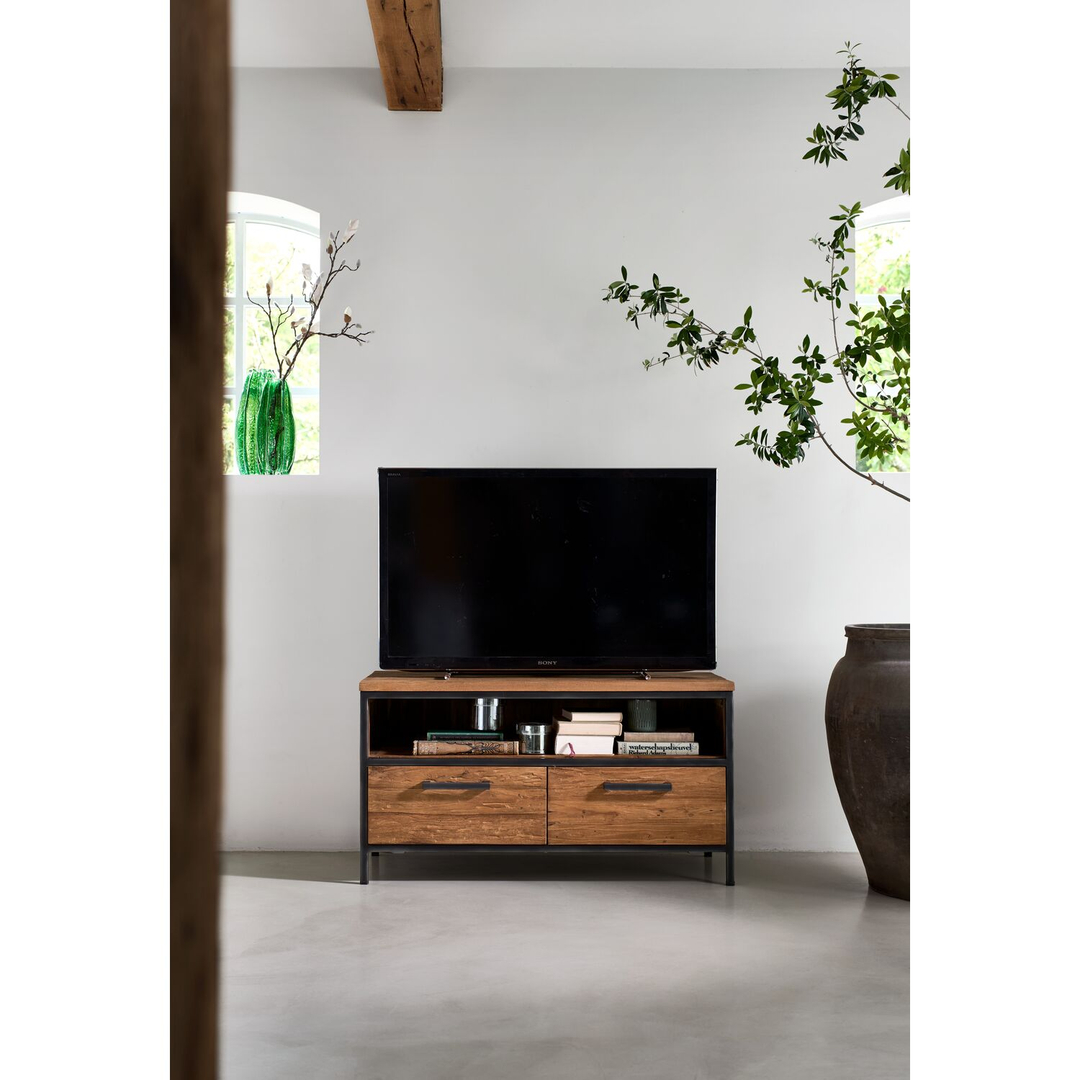 TV-meubel ROMARO (100 CM) teakhout mix rough