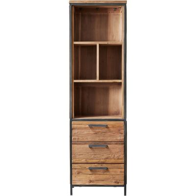 Boekenkast Romaro 190x55x40 cm teakhout mix rough