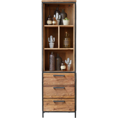 Boekenkast ROMARO (55 CM) teakhout mix rough