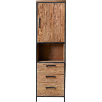 Opbergkast Romaro 190x55x40 cm teakhout mix rough