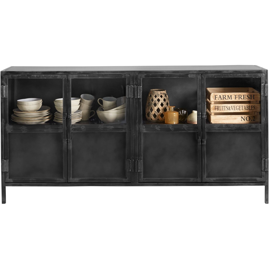 Dressoir CARPINO (180 cm) metaal glas