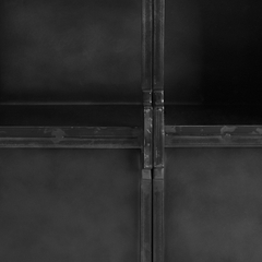 Opbergkast CARPINO (90 CM) metaal glas