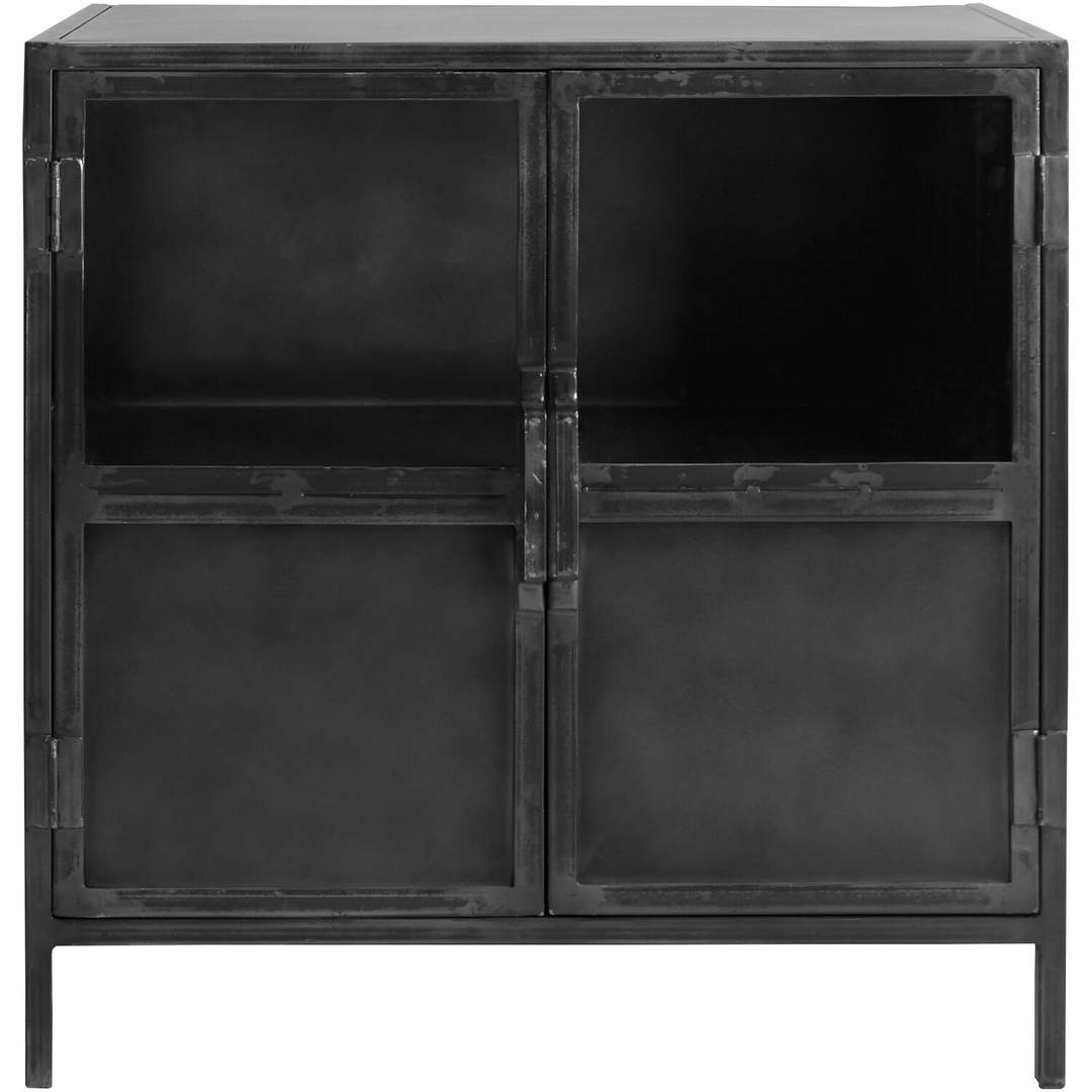 Opbergkast CARPINO (90 CM) metaal glas