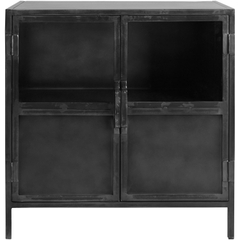 Opbergkast CARPINO (90 CM) metaal glas