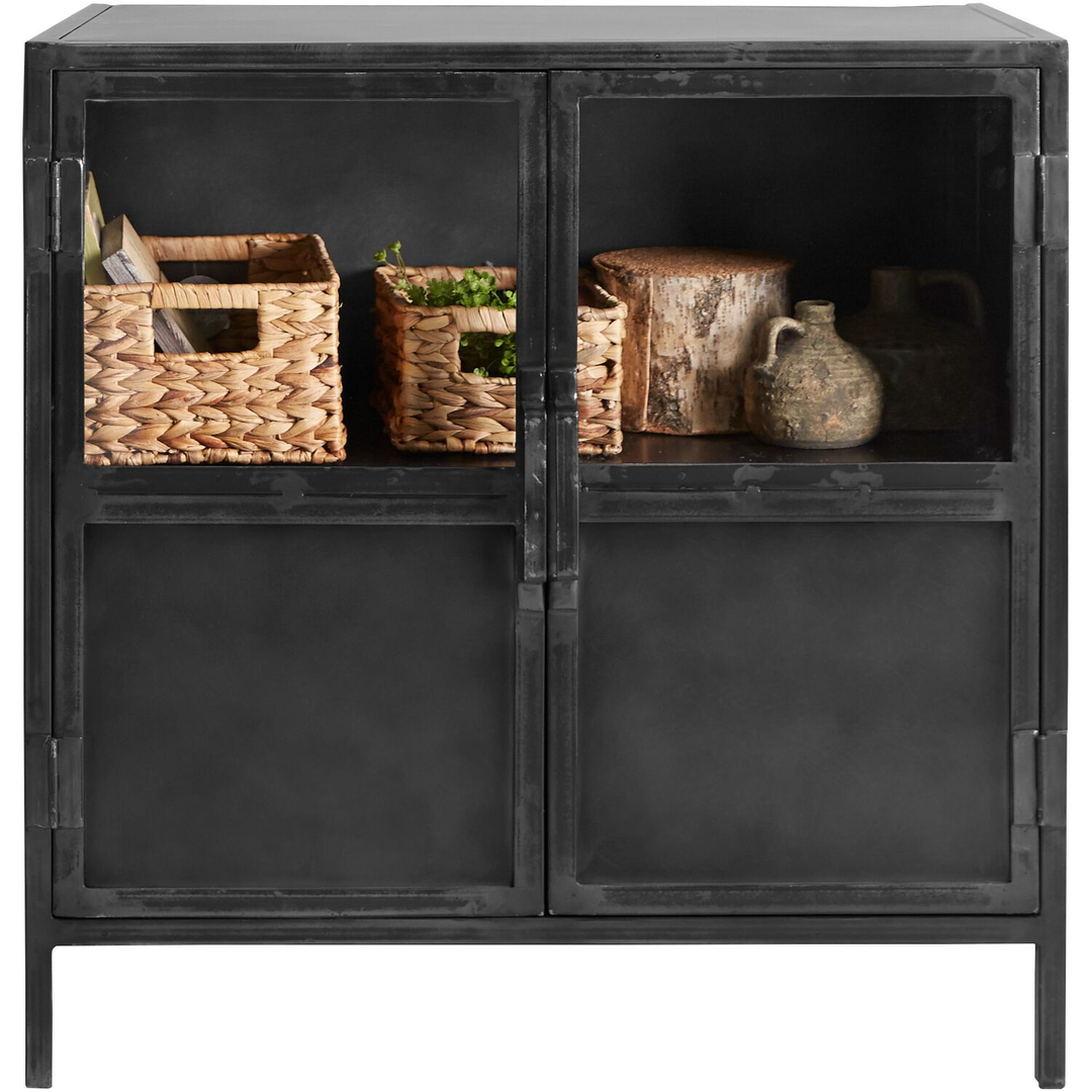 Opbergkast CARPINO (90 CM) metaal glas