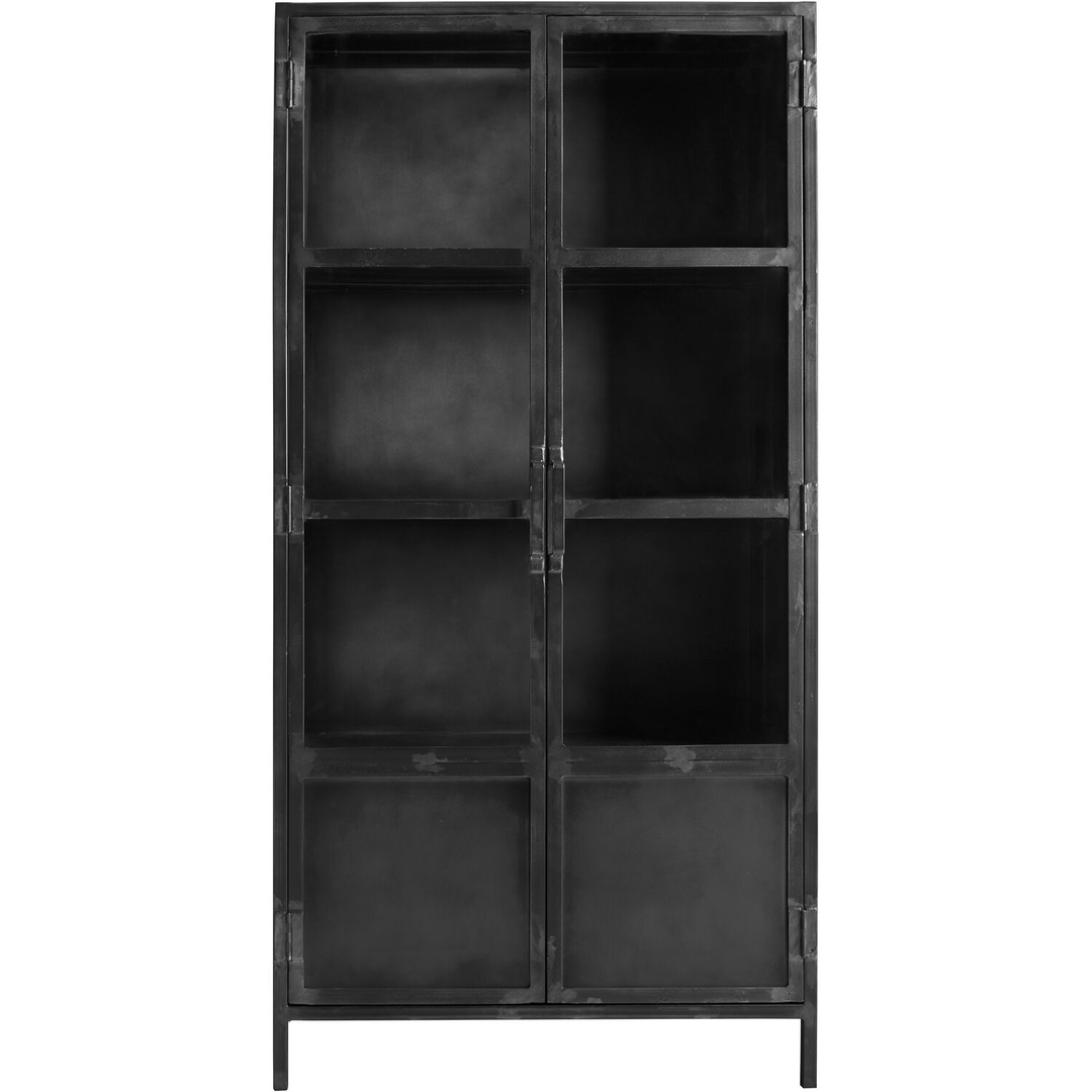 Vitrinekast CARPINO (90 CM) metaal glas