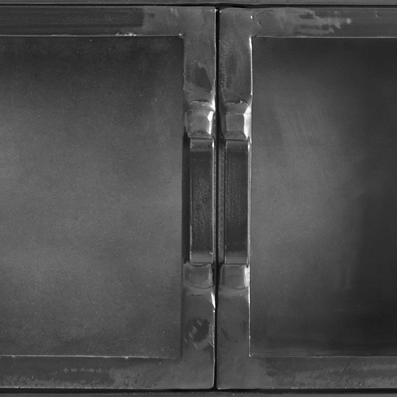 Wandmeubel CARPINO metaal glas 70x35 cm