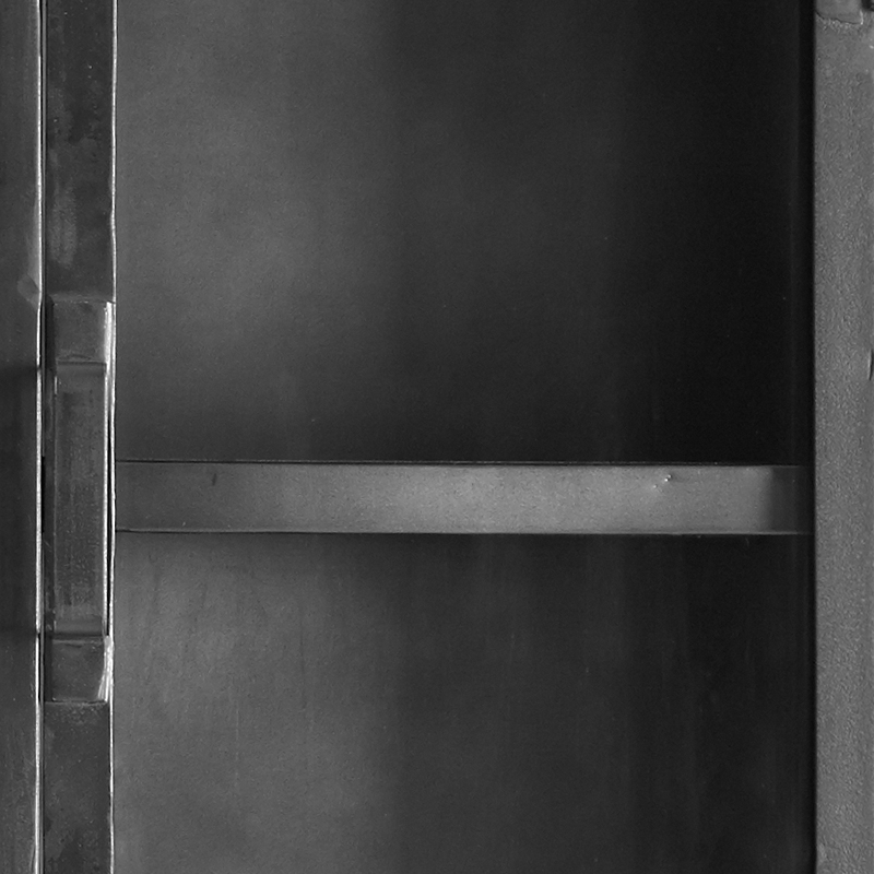 Wandmeubel CARPINO metaal glas 70x35 cm