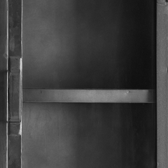 Wandmeubel CARPINO metaal glas 70x35 cm