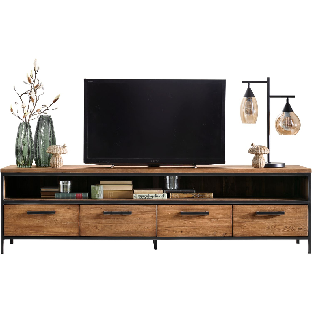 TV-meubel ROMARO (200 CM) teakhout mix rough