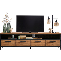 TV-meubel ROMARO (200 CM) teakhout mix rough
