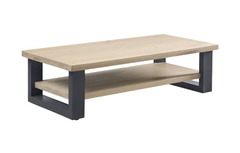 Salontafel VERATO eikenhout 140x70 cm rechthoekig naturel grey