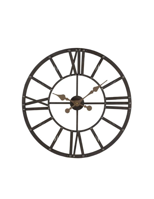 Wandklok Nimar rond 60cm bruin