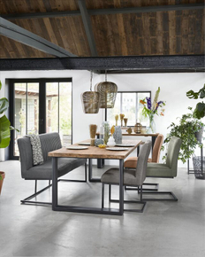 Eetkamerbank Parantino 170 cm taupe