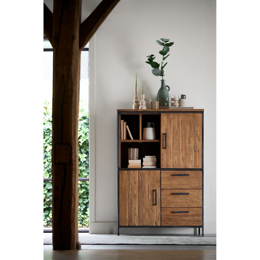 Opbergkast ROMARO (98 CM) teak mix