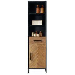 Boekenkast Vinito (49 CM) eiken fineer zwart naturel