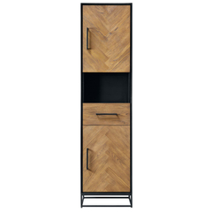 Opbergkast Vinito (49 CM) eiken fineer zwart/naturel