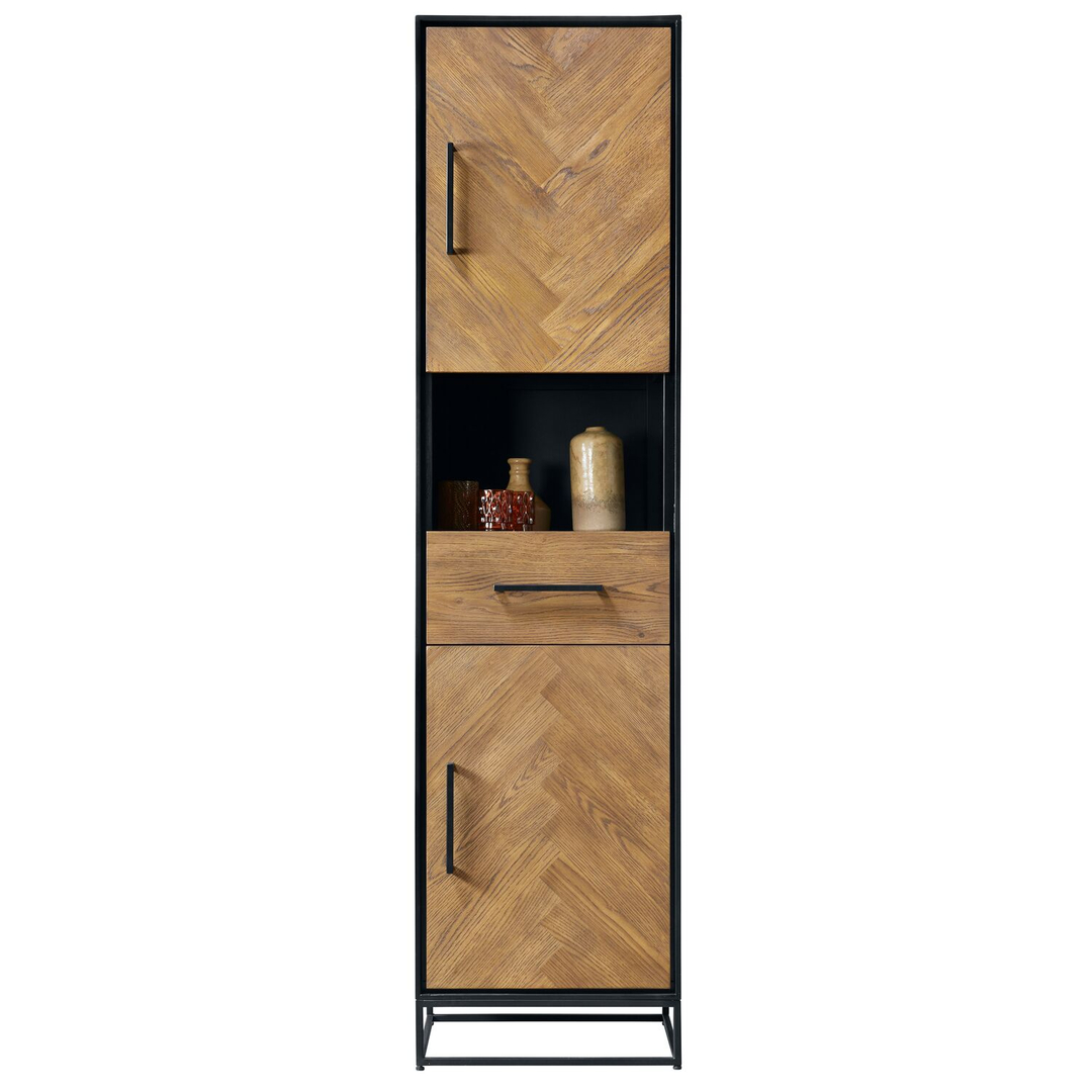 Opbergkast Vinito (49 CM) eiken fineer zwart/naturel