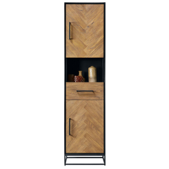 Opbergkast Vinito (49 CM) eiken fineer zwart/naturel