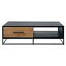 Salontafel Vinito (L124xB70) eiken fineer zwart/naturel
