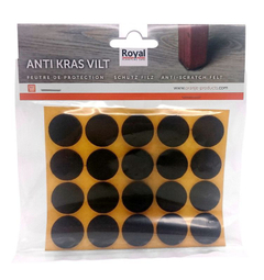 Zelfklevend Oravilt 28 mm rond bruin 40 stuks