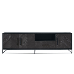 TV-meubel Vinito (199 CM) eiken fineer zwart