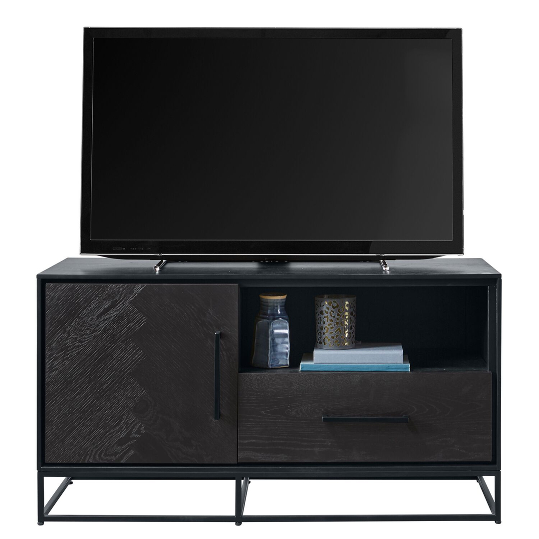 TV-meubel Vinito (109 CM) eiken fineer zwart