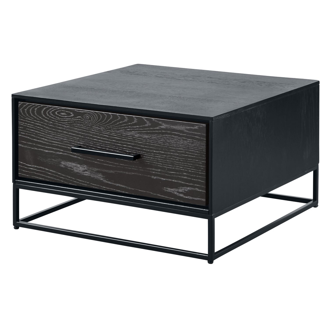 Salontafel Vinito (65 CM) eiken fineer zwart