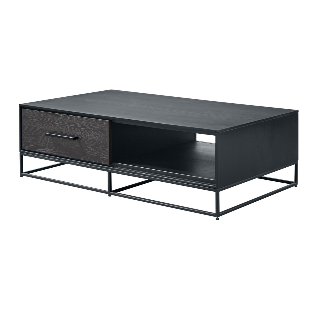 Salontafel Vinito (70 CM) eiken fineer zwart