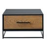 Salontafel Vinito (B65xL65) eiken fineer zwart/naturel
