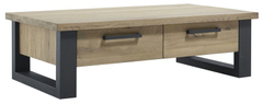 Salontafel Verato eikenhout 70x140 cm rechthoekig natural grey