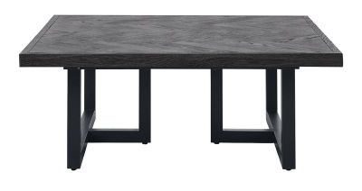 Salontafel Vinito 95x95 eiken fineer zwart