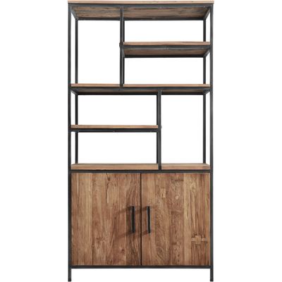 Vakkenkast Romaro 190x98x40 cm teak mix rough