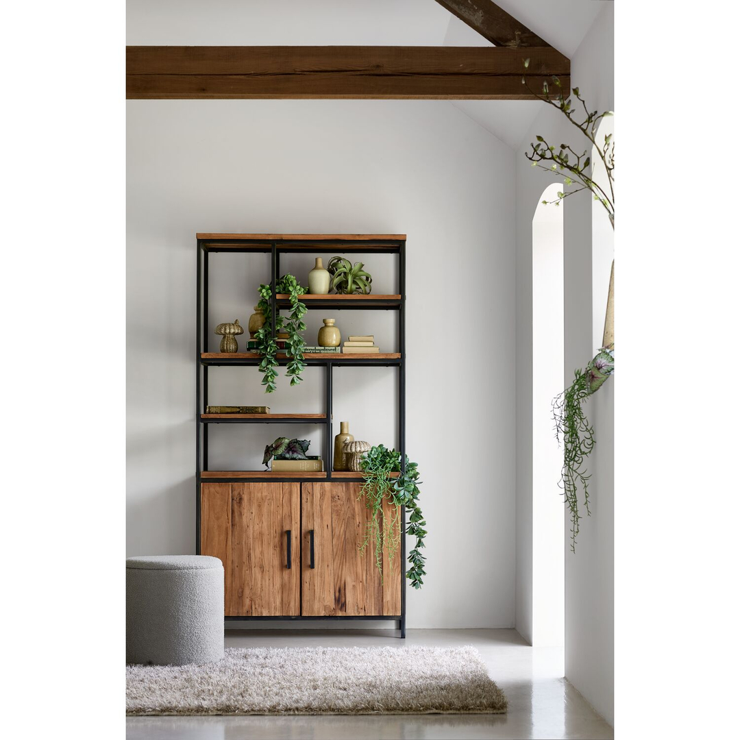 Vakkenkast ROMARO (98 CM) teak mix rough