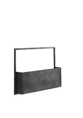 Tijdschriftenrek Carpino metaal 47 cm zwart