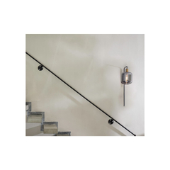 Wandlamp Peglio glas smoke antiek brons 1-lichts