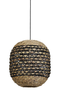Hanglamp CAPENA naturel zwart 47x42 cm