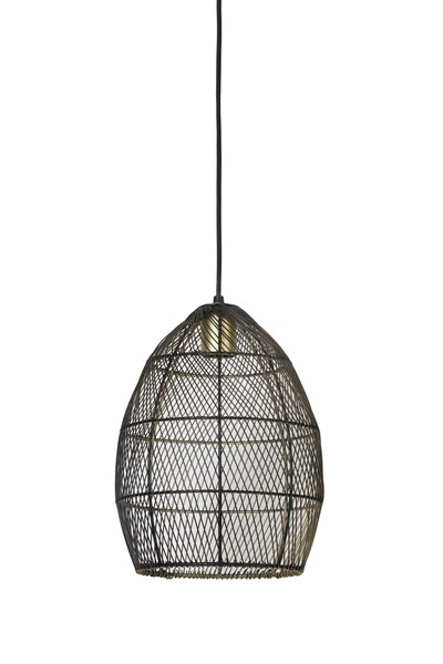 Hanglamp MAROLA zwart goud 31x23 cm