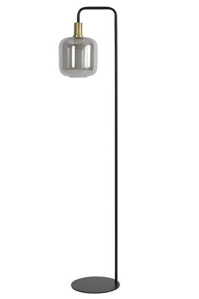 Vloerlamp Peglio smoke antiek brons 1-lichts