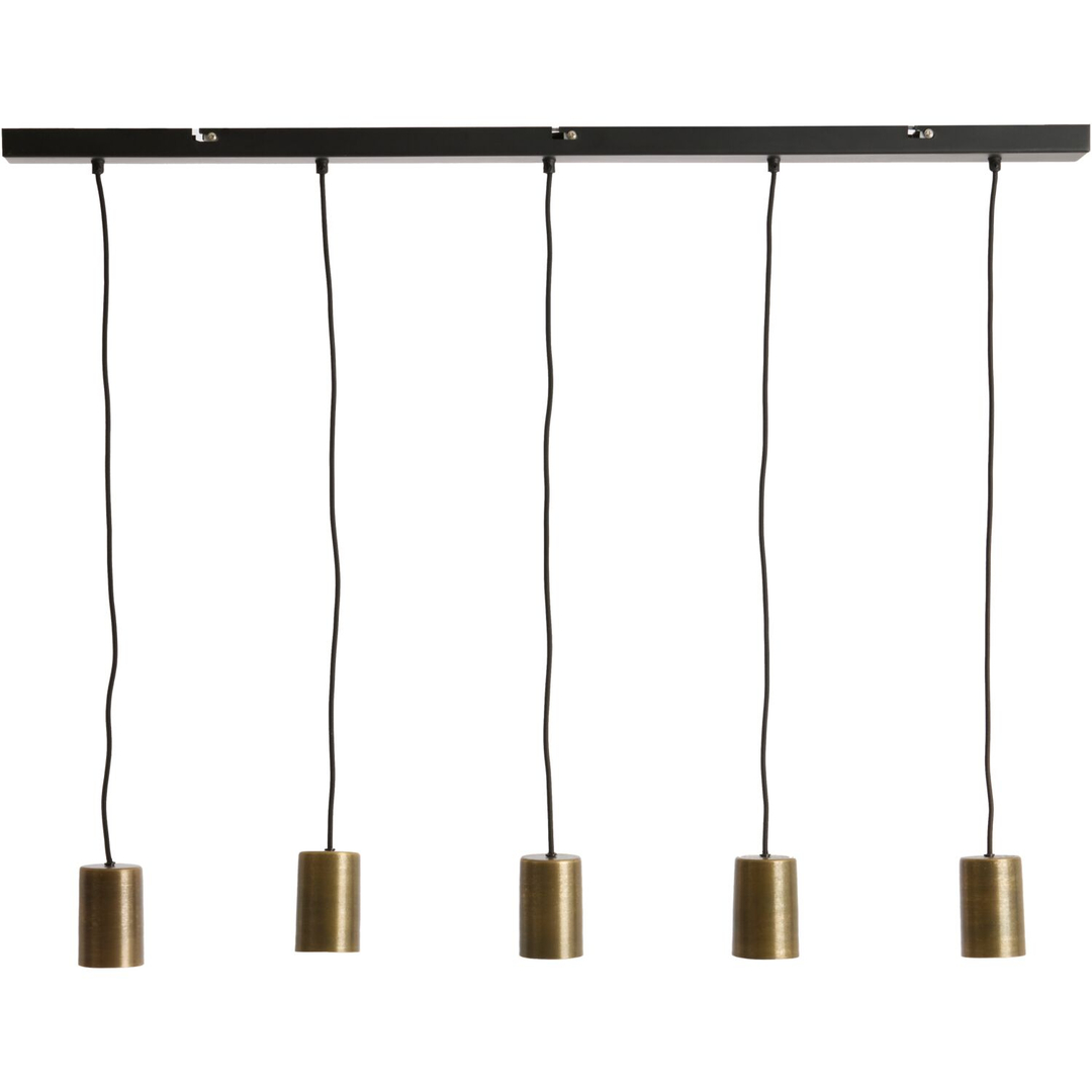 Hanglamp Trecate ruw antiek brons 5-lichts