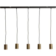 Hanglamp Trecate ruw antiek brons 5-lichts