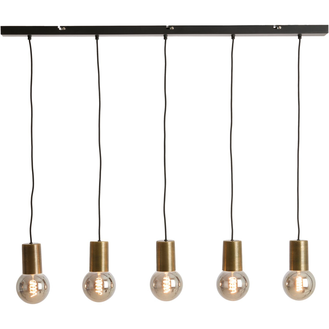 Hanglamp Trecate ruw antiek brons 5-lichts