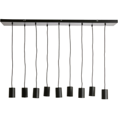 Hanglamp Trecate mat zwart 9-lichts