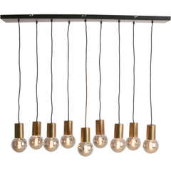 Hanglamp Trecate ruw antiek brons 9-lichts