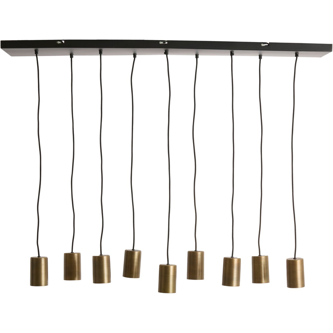 Hanglamp Trecate ruw antiek brons 9-lichts