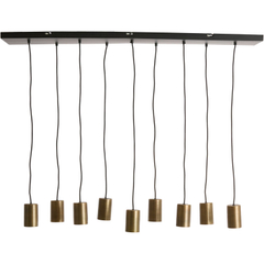 Hanglamp Trecate ruw antiek brons 9-lichts