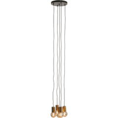 Hanglamp Trecate ruw antiek brons 5-lichts rond